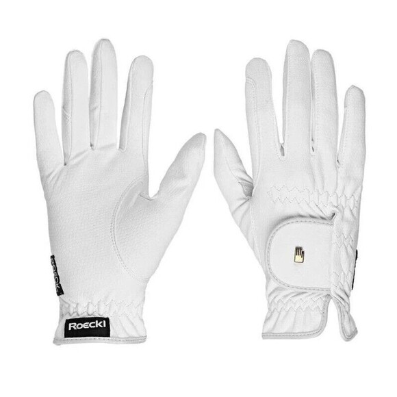 Roeckl Accessories - Roeckl Sports Roeck-Grip Equestrian Riding Gloves - White Size 6.5